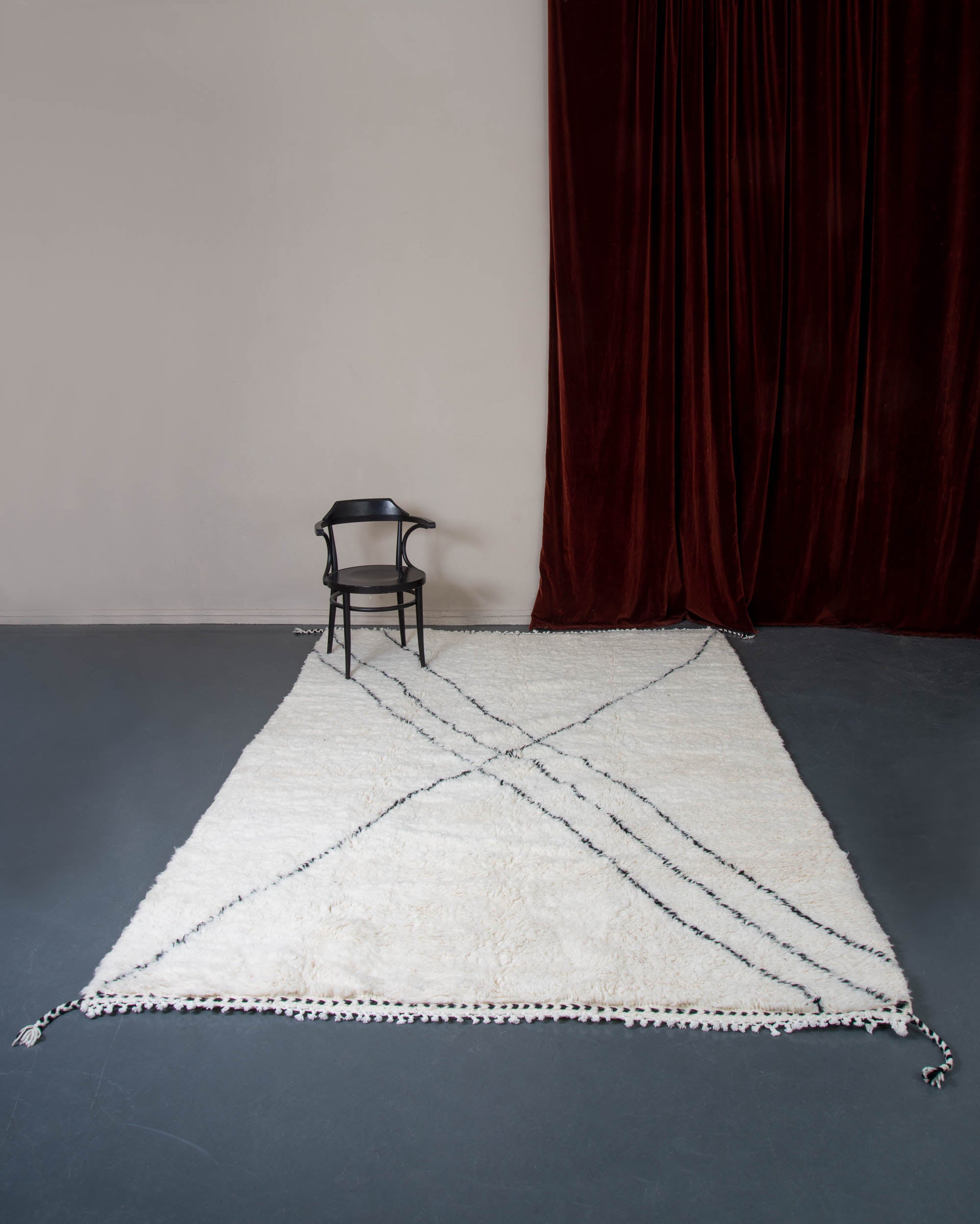 Modern designer handcrafted Berber rug from morocco Beniourain with beautiful colors and patterns